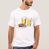 BBQ串焼きとビール夏クックアウト Tシャツ (正面)
