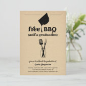 BBQ卒業おもしろいパーティー 招待状 (スタンド正面)