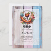 BBQ卒業素朴パーティーの写真 招待状 (正面)