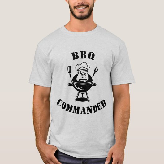 BBQ司令官Tシャツ – 父おもしろいの日の贈り物 Tシャツ (正面)