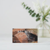 BBQ喫煙ウッドオークヒッコリーさくらんぼ 名刺 (スタンド正面)