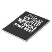BBQ喫煙ピッツマスターギフトドリンクビールスモークミート ノートパッド (回転)