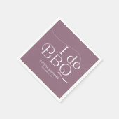 BBQ婚約パーティパープル スタンダードカクテルナプキン (角)