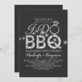 BBQ婚約パーティ 招待状 (正面/裏面)