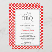 BBQ婚約パーティ 案内状 (正面/裏面)