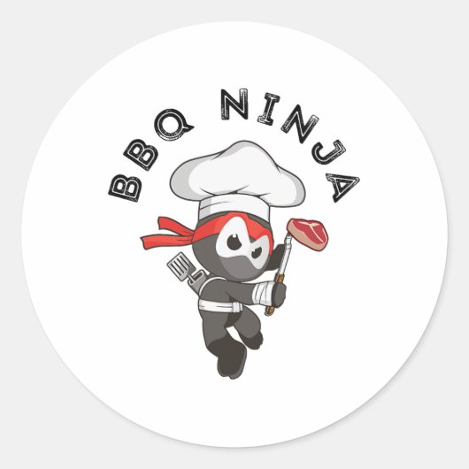Bbq忍者 ラウンドシール (正面)