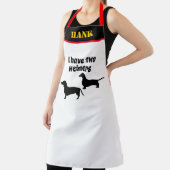 BBQ恋人グリラー私おもしろいは2つのウィーナー犬のパンを持っている エプロン (インサイチュ)