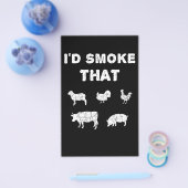 BBQ恋人|シェフがたばこを吸うBBQの贈り物を吸うID チラシ (シングル)