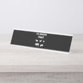 BBQ恋人|シェフがたばこを吸うBBQの贈り物を吸うID デスクネームプレート (正面)