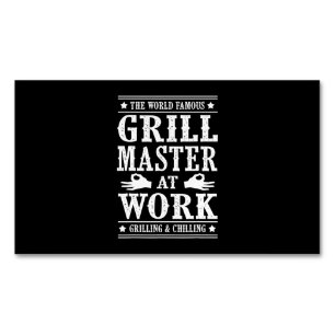 BBQ恋人 世界有名なグリルマスターが職場 マグネット名刺