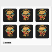 BBQ愛おもしろい者ギフト | I Smoke My Meat Smoker BBQ スクエアシール (シート)