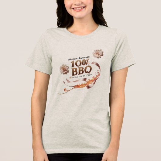 BBQ愛エレガント者Tシャツ（女性用） | 100% BBQ トライブレンドＴシャツ (正面)