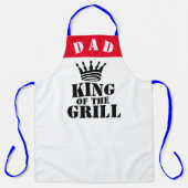 BBQ愛クール者グリラーおもしろいキングオブザグリル エプロン (正面)