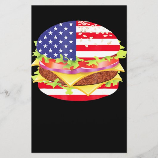 BBQ愛好家 |ハンバーガーUSA 7月Bbq4日 便箋 (正面)