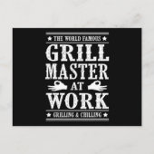 BBQ愛好家 |世界的に有名なグリルマスターの仕事 シーズンポストカード (正面)
