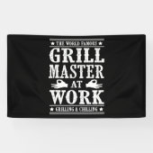 BBQ愛好家 |世界的に有名なグリルマスターの仕事 横断幕 (横)