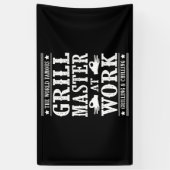 BBQ愛好家 |世界的に有名なグリルマスターの仕事 横断幕 (縦)