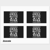 BBQ愛好家 |世界的に有名なグリルマスターの仕事 長方形シール (シート)