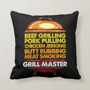 BBQ愛好者シェフサマーミート喫煙グリルマスター クッション