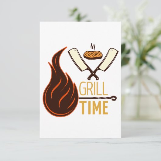 BBQ招待状カード (スタンド正面)