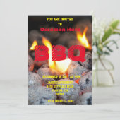 BBQ招待状(任意の大事な行事) - 招待状 (スタンド正面)