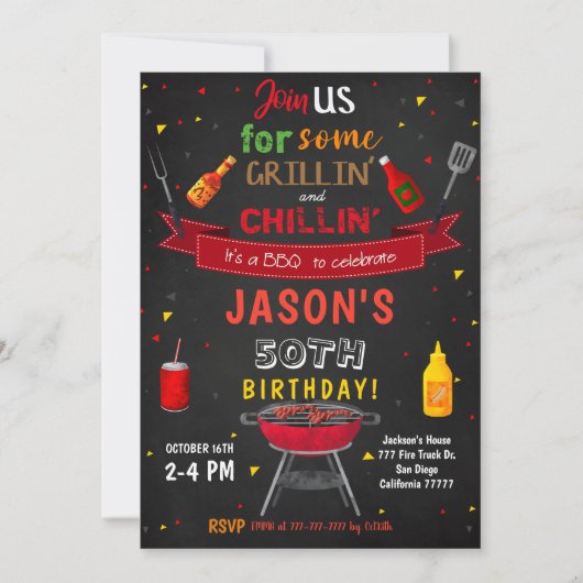 BBQ招待状 招待状 (正面)