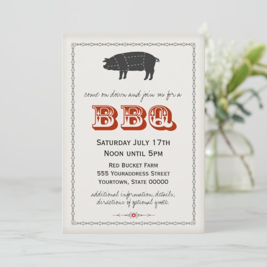 BBQ招待状 招待状 (スタンド正面)