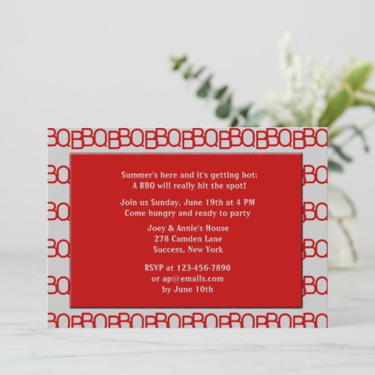 BBQ招待状 招待状 (スタンド正面)