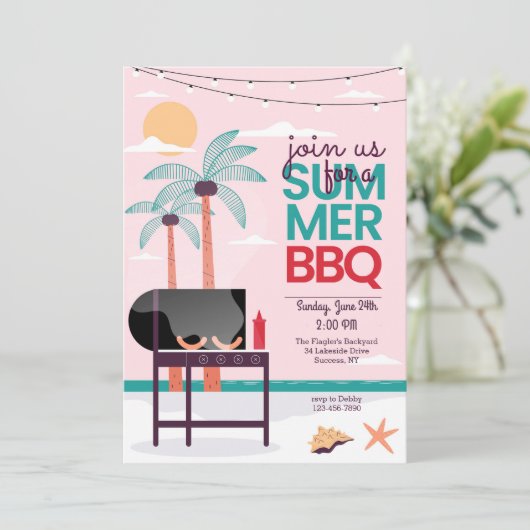 BBQ招待状 招待状 (スタンド正面)