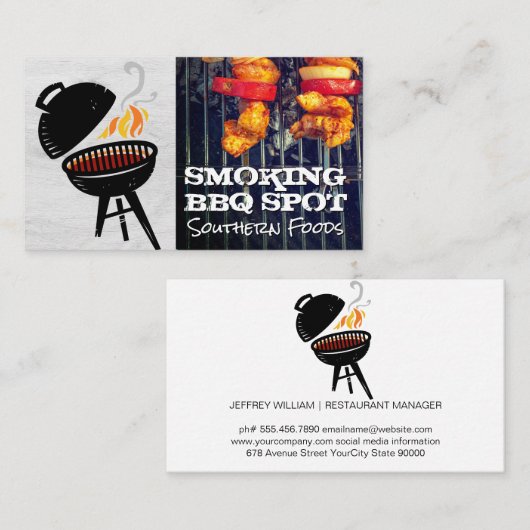 BBQ料理 | 料理 名刺 (正面/裏面)