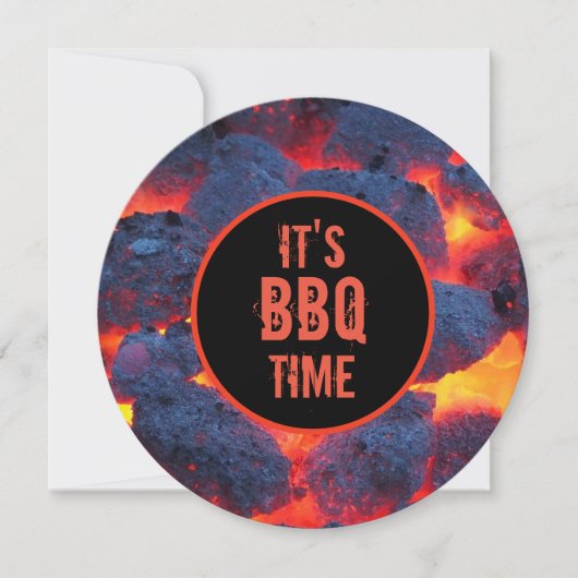 BBQ時間の招待です 招待状 (正面)