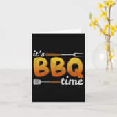 Bbq時間グリリングBbq恋人ミートスモーカーメンズW カード (黄色い花)