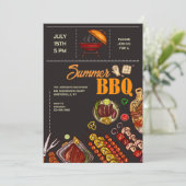 BBQ時間招待状 招待状 (スタンド正面)