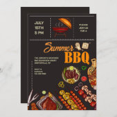 BBQ時間招待状 招待状 (正面/裏面)