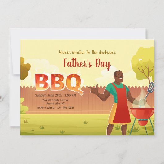 BBQ時間招待状 招待状 (正面)