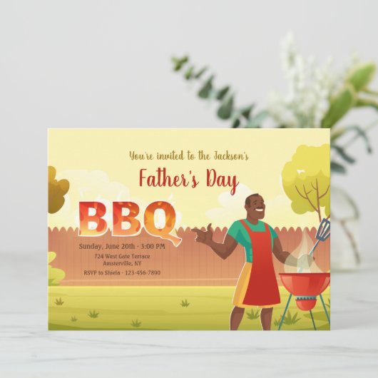 BBQ時間招待状 招待状 (スタンド正面)