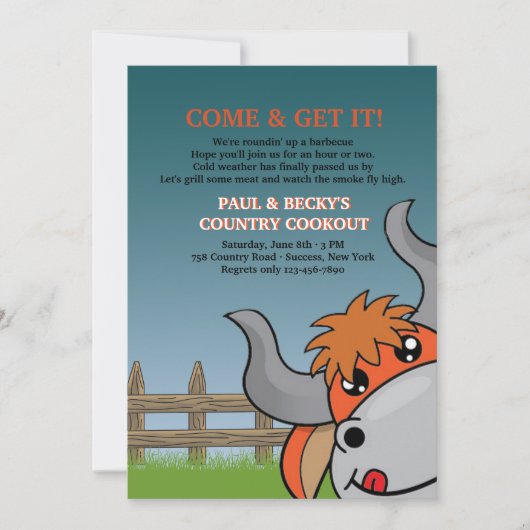 BBQ来招待状 招待状 (正面)