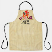 BBQ焼おもしろいき肉ハム炎火 エプロン (正面)