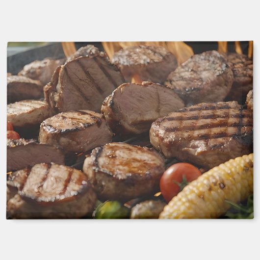 BBQ焼きステーキ マグネット (正面)