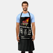 BBQ焼き肉おもしろいケバブ炎グルメ エプロン (着用した状態)