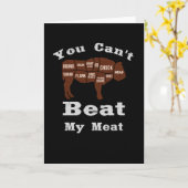 BBQ焼き肉焼きステーキ牛肉切りステーキ カード (黄色い花)