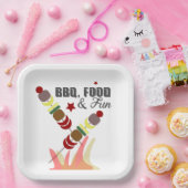 BBQ父の日パパグランドパクックアウト ペーパープレート (パーティー)