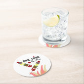 BBQ父の日パパグランドパクックアウト ラウンドペーパーコースター (インサイチュ)