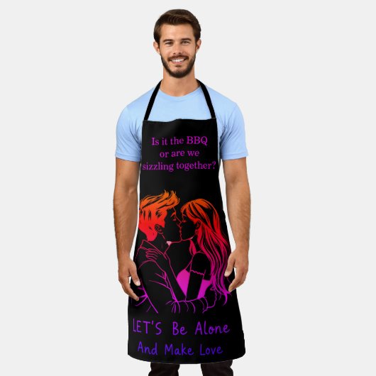 BBQ着用のおもしろいアウトドアを楽しむ女性 エプロン (着用した状態)