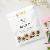 BBQ素朴ひまわりモダン赤ちゃんシャワー フェイバーバッグ (封をした状態)