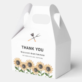 BBQ素朴ひまわりモダン赤ちゃんシャワー フェイバーボックス