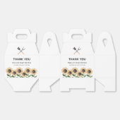 BBQ素朴ひまわりモダン赤ちゃんシャワー フェイバーボックス (見開き)