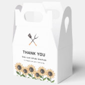 BBQ素朴ひまわりモダン赤ちゃんシャワー フェイバーボックス (見開き)