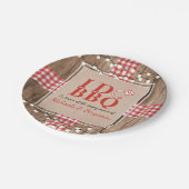 BBQ素朴婚約パーティカップルシャワー ペーパープレート (アングル)