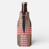 BBQ素朴婚約パーティカップルシャワー ボトルクーラー (ボトル裏面)